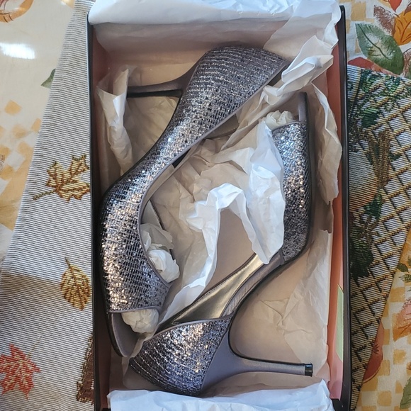 👠 Nina Fern GM Pewter Glitter 2" 8m heels - Picture 10 of 12